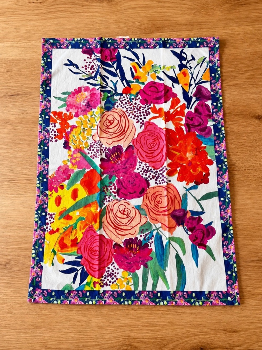 ANTHROPOLOGIE Bridgette Thornton Floral Dish Towel NWT Cottagecore Kitchen Decor - Picture 2 of 15